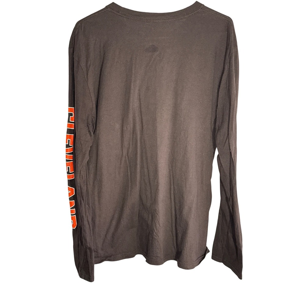 Fanatics Cleveland Browns Mens Long Sleeve T-Shirt Brown Graphic Tee Size Large - Picture 2 of 5